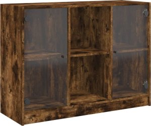 vidaXL Szafka, przydymiony dąb, 102x37x75,5cm 2