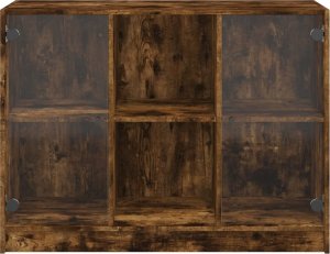 vidaXL Szafka, przydymiony dąb, 102x37x75,5cm 6