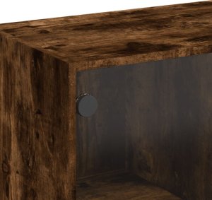 vidaXL Szafka, przydymiony dąb, 102x37x75,5cm 9