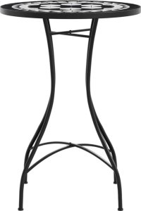 vidaXL Mozaikowy stolik bistro, czarno-biały, 50x70 cm, ceramiczny 5
