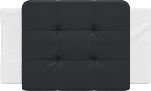 vidaXL Poduszka na wezgłowie, czarno-biała, 80 cm, sztuczna skóra 4