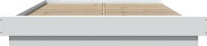 vidaXL Rama łóżka, biała, 140x190 cm, materiał drewnopochodny 4