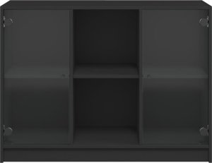 vidaXL Szafka, czarna, 102x37x75,5 cm, materiał drewnopochodny 6