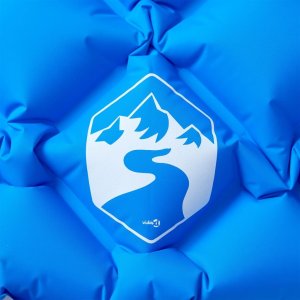 vidaXL Materac kempingowy z poduszką, 1-osobowy, niebieski 3