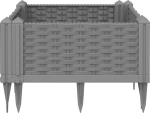 vidaXL Donica ogrodowa na kołkach, jasnoszara, 42,5x42,5x28,5 cm, PP 4