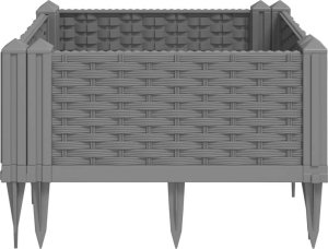 vidaXL Donica ogrodowa na kołkach, jasnoszara, 42,5x42,5x28,5 cm, PP 5