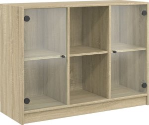 vidaXL Szafka, dąb sonoma, 102x37x75,5 cm, materiał drewnopochodny 2