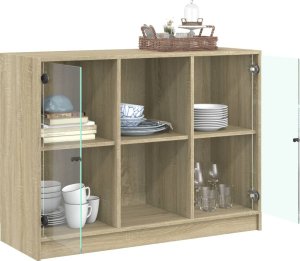 vidaXL Szafka, dąb sonoma, 102x37x75,5 cm, materiał drewnopochodny 4