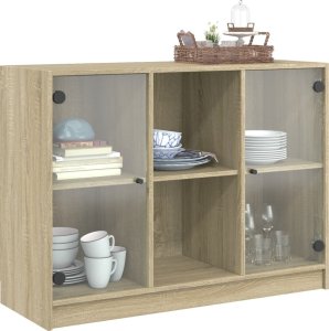 vidaXL Szafka, dąb sonoma, 102x37x75,5 cm, materiał drewnopochodny 5