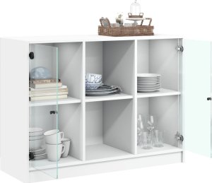 vidaXL Szafka, biała, 101,5x37x75,5 cm 4