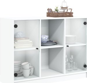 vidaXL Szafka, biała, 101,5x37x75,5 cm 5