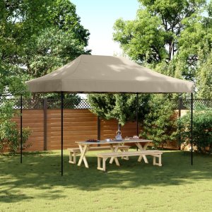 vidaXL Składany namiot imprezowy typu pop-up, taupe, 410x279x315 cm 1