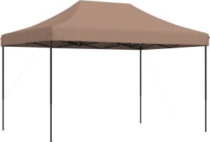 vidaXL Składany namiot imprezowy typu pop-up, brązowy, 410x279x315 cm 5