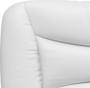 vidaXL Łóżko z materacem, biało-czarne, 100x200 cm, sztuczna skóra 6