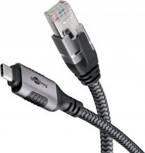 Adapter AV Goobay Goobay 70697 zmieniacz płci / kabli USB C RJ-45 Czarny, Srebrny 1