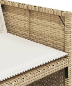 vidaXL 9-cz. zestaw mebli ogrodowych z poduszkami, beżowy, polirattan 7
