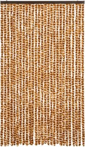 vidaXL Zasłona przeciwko owadom, ochra i biel, 118x220 cm, szenil 3