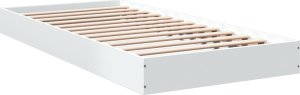 vidaXL Rama łóżka, biała, 75x190 cm, materiał drewnopochodny 6