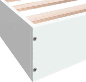 vidaXL Rama łóżka, biała, 75x190 cm, materiał drewnopochodny 8