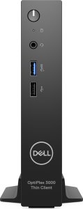 Komputer Dell Dell OptiPlex 3000 Thin Client - Thin Client - DTS - 1 x Pentium Silver N6005 / 2 GHz - RAM 8 GB - Flash - eMMC 64 GB - UHD Graphics - 1GbE, Wi-Fi 6E - WLAN: Bluetooth, 802.11a/b/g/n/ac/ax (Wi-Fi 6E) - Dell ThinOS - Monitor: keiner - Schwarz 1