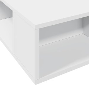 vidaXL Rama łóżka, biała, 150x200 cm, materiał drewnopochodny 7