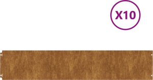 vidaXL Obrzeża trawnikowe, 10 szt., 20x103 cm, giętkie, stal Corten 2