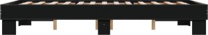 vidaXL Rama łóżka, czarna, 140x200 cm, materiał drewnopochodny 5