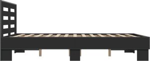 vidaXL Rama łóżka, czarna, 140x200 cm, materiał drewnopochodny 5