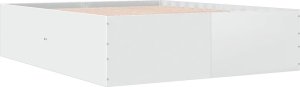 vidaXL Rama łóżka, biała, 160x200 cm, materiał drewnopochodny 6