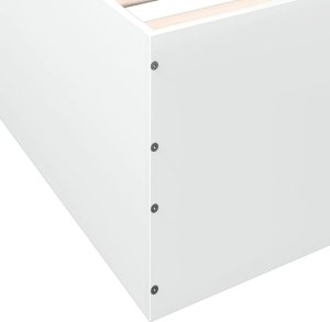 vidaXL Rama łóżka, biała, 140x200 cm, materiał drewnopochodny 8