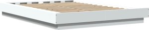 vidaXL Rama łóżka, biała, 120x200 cm, materiał drewnopochodny 6