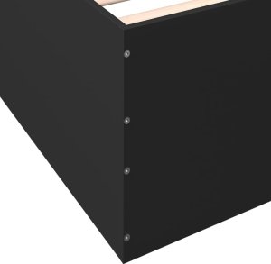 vidaXL Rama łóżka, czarna, 100x200 cm, materiał drewnopochodny 8