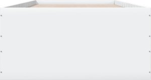 vidaXL Rama łóżka, biała, 90x200 cm, materiał drewnopochodny 4