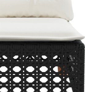 vidaXL 7-cz. zestaw wypoczynkowy do ogrodu, z poduszkami, czarny 7