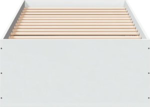 vidaXL Rama łóżka, biała, 90x190 cm, materiał drewnopochodny 4