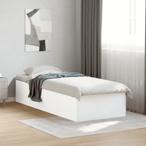 vidaXL Rama łóżka, biała, 90x200 cm, materiał drewnopochodny 3