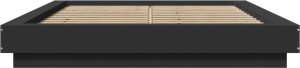 vidaXL Rama łóżka, czarna, 120x200 cm, materiał drewnopochodny 4