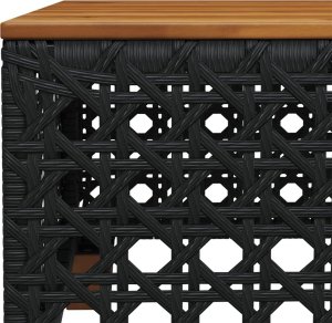 vidaXL 6-cz. zestaw mebli ogrodowych z poduszkami, czarny polirattan 7