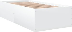 vidaXL Rama łóżka, biała, 100x200 cm, materiał drewnopochodny 6
