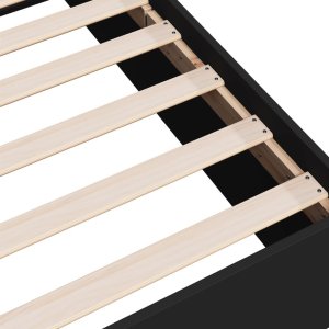 vidaXL Rama łóżka, czarna, 100x200 cm, materiał drewnopochodny 8