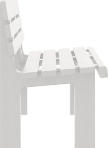 vidaXL Ławka ogrodowa, biała, 110x52x71 cm, polipropylen 5