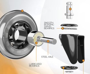 Verk Kółko do fotela kauczukowe łożyskowane 1szt 11mm Kółko do fotela kauczukowe łożyskowane 1szt 11mm 4