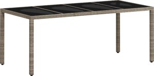 vidaXL 7-cz. zestaw mebli ogrodowych z poduszkami, jasnoszary 4