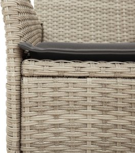 vidaXL 3-cz. zestaw mebli ogrodowych z poduszkami, jasnoszary 5