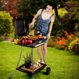 Grill elektryczny Yoer Duży Elektryczny GRILL stojący stołowy ogrodowy WYSOKA MOC - RoastMaster EG05BK 11