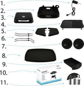 Grill elektryczny Yoer Duży Elektryczny GRILL stojący stołowy ogrodowy WYSOKA MOC - RoastMaster EG05BK 14