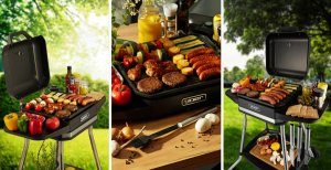 Grill elektryczny Yoer Duży Elektryczny GRILL stojący stołowy ogrodowy WYSOKA MOC - RoastMaster EG05BK 4