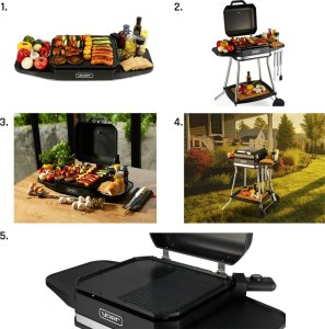 Grill elektryczny Yoer Duży Elektryczny GRILL stojący stołowy ogrodowy WYSOKA MOC - RoastMaster EG05BK 5
