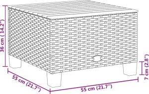 vidaXL 10-cz. zestaw wypoczynkowy do ogrodu, z poduszkami, szary 12
