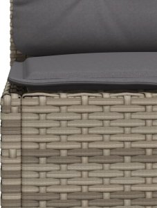 vidaXL 10-cz. zestaw wypoczynkowy do ogrodu, z poduszkami, szary 6